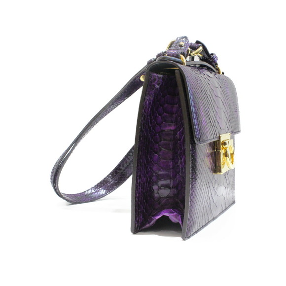 Salvatore Ferragamo 2Way Handbag Python Purple - Picture 3 of 10